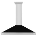 ZLINE 48-Inch Wall Mounted Range Hood in Stainless Steel with Black Matte Shell and Stainless Steel Handle (KB4STX-BLM-48)