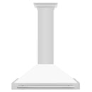 ZLINE 36-Inch Wall Mounted Range Hood in Stainless Steel with White Matte Shell and Stainless Steel Handle (KB4STX-WM-36)