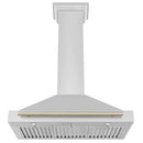ZLINE 36-Inch Autograph Edition Wall Mounted Range Hood in Stainless Steel with Gold Accents (KB4STZ-36-G)