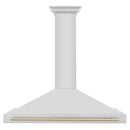 ZLINE 48-Inch Autograph Edition Wall Mounted Range Hood in Stainless Steel with Gold Accents (KB4STZ-48-G)
