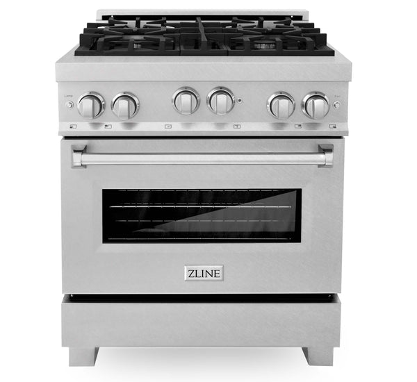 ZLINE 30-Inch Professional 4.0 Cu. Ft. 4 Gas On Gas Range In DuraSnow Stainless Steel (RGS-SN-30)