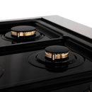 ZLINE Autograph Edition 36-Inch Porcelain Rangetop with 6 Gas Burners in Satin Stainless Steel and Gold Accents (RTSZ-36-G)