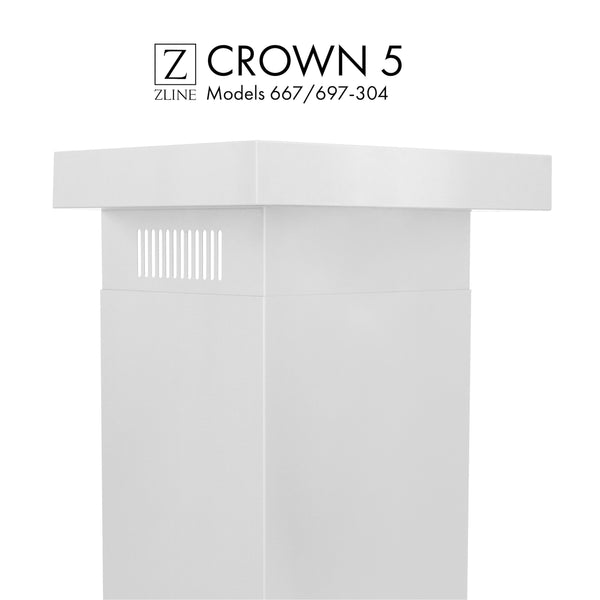 ZLINE Crown Molding Profile 5 for Wall Mount Range Hood (CM5-667/697-304)