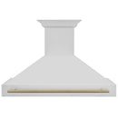 ZLINE Autograph Edition 2-Piece Appliance Package - 48-Inch Gas Range & Wall Mounted Range Hood in Stainless Steel with Champagne Bronze Trim (2AKPR-SGRRH48-CB)