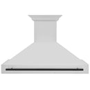 ZLINE Autograph Edition 4-Piece Appliance Package - 48-Inch Gas Range, Refrigerator, Wall Mounted Range Hood, & 24-Inch Tall Tub Dishwasher in Stainless Steel with Matte Black Trim (4AKPR-SGRRHDWM48-MB)