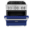 ZLINE 30-inch Legacy Series Dual Fuel Range with Blue Gloss Door (RA-BG-30)