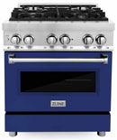 ZLINE 30-inch Legacy Series Dual Fuel Range with Blue Gloss Door (RA-BG-30)