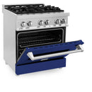 ZLINE 30-inch Legacy Series Dual Fuel Range with Blue Gloss Door (RA-BG-30)