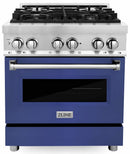 ZLINE 30-inch Legacy Series Dual Fuel Range with Blue Matte Door (RA-BM-30)