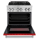 ZLINE 30-inch Legacy Series Dual Fuel Range with Red Matte Door (RA-RM-30)