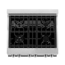 ZLINE 30-inch Legacy Series Dual Fuel Range with Gas Cooktop, Griddle and 4.0 Cu. Ft. Electric Oven in Stainless Steel with White Matte Door (RA-WM-GR-30)