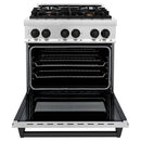 ZLINE Autograph Edition 2-Piece Appliance Package - 30-Inch Dual Fuel Range & Wall Mounted Range Hood in Stainless Steel with Matte Black Trim (2AKP-RARH30-MB)