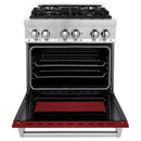 ZLINE 30-inch Legacy Series Dual Fuel Range with Red Gloss Door (RA-RG-30)