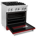ZLINE 30-inch Legacy Series Dual Fuel Range with Red Gloss Door (RA-RG-30)