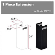 ZLINE 1-Piece 36-Inch Chimney Extension for 9 Ft. to 10 Ft. Ceiling in Black Stainless Steel (1PCEXT-BSKEN)