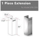 ZLINE 36-Inch Outdoor Chimney Extension for 9 Ft. to 10 Ft. Ceiling (1PCEXT-696-304)