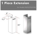 ZLINE 1 Piece Chimney Extension for 10ft Ceiling, 1PCEXT-KB/KL2/KL3-304 Range Hood Accessories ZLINE 