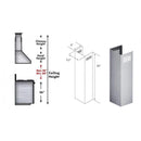 ZLINE 1 Piece Chimney Extension for 10ft Ceiling (1PCEXT-KB/KL2/KL3) Range Hood Accessories ZLINE 
