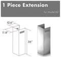 ZLINE 1 Piece Chimney Extension for 10ft. Ceiling (1PCEXT-KZ) Range Hood Accessories ZLINE 