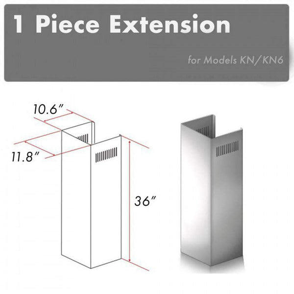 ZLINE 1 Piece Chimney Extension for 10ft Ceilings (1PCEXT-KN) Range Hood Accessories ZLINE 