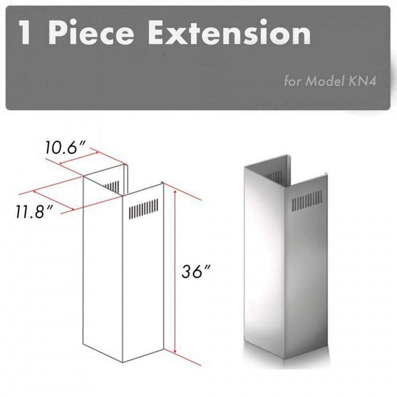 ZLINE 1 Piece Chimney Extension for 10ft Ceilings (1PCEXT-KN4) Range Hood Accessories ZLINE 