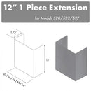 ZLINE 12" Chimney for 36" Under Cabinet Range Hoods (520/523/527-36-1FTEXT) Range Hood Accessories ZLINE 