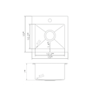 ZLINE 15" Donner Topmount Single Bowl Bar Kitchen Sink in Stainless Steel (STS-15) Kitchen Sink ZLINE 