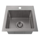 ZLINE 15" Donner Topmount Single Bowl Bar Kitchen Sink in Stainless Steel (STS-15) Kitchen Sink ZLINE 