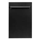 ZLINE 18" Dishwasher in Black Matte with Stainless Steel Tub and Traditional Style Handle (DW-BLM-18) Dishwashers ZLINE 