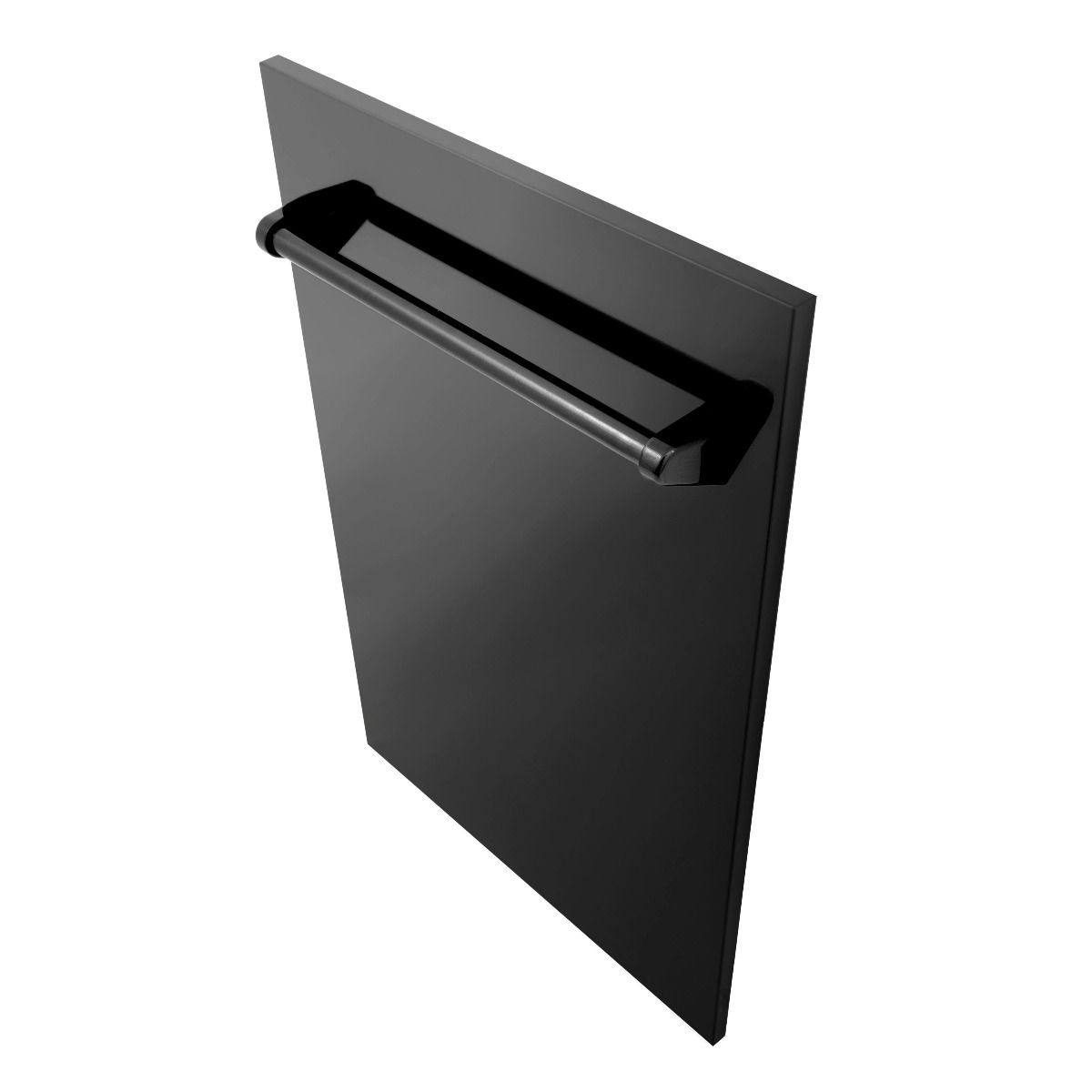 ZLINE 18-inch dishwasher front door in black stainless with traditional handle