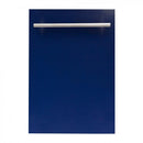 ZLINE 18" Dishwasher in Blue Gloss with Stainless Steel Tub and Modern Style Handle (DW-BG-H-18) Dishwashers ZLINE 