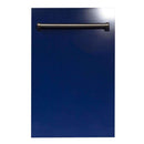 ZLINE 18" Dishwasher in Blue Gloss with Stainless Steel Tub and Traditional Style Handle (DW-BG-18) Dishwashers ZLINE 