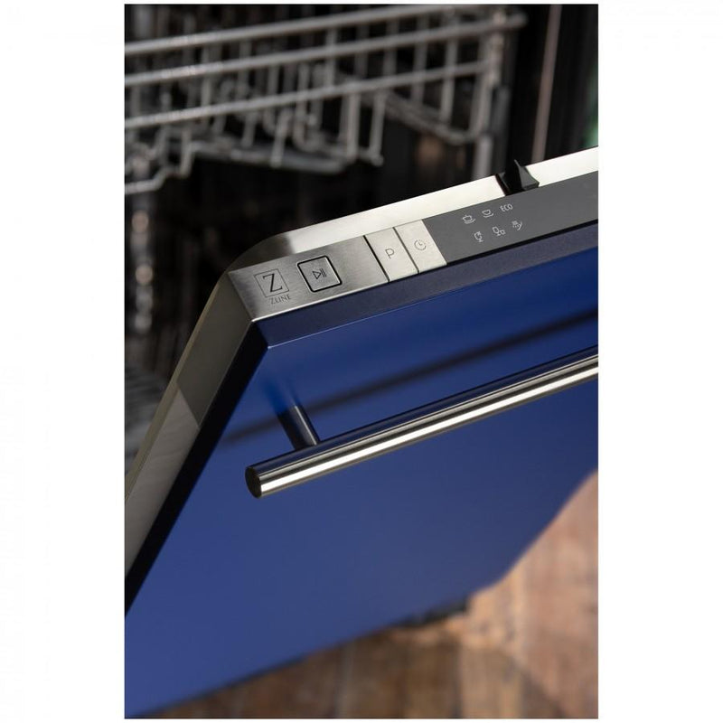 ZLINE 18" Dishwasher in Blue Matte with Stainless Steel Tub and Modern Style Handle (DW-BM-H-18) Dishwashers ZLINE 