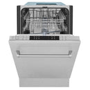 ZLINE 18" Dishwasher in DuraSnow Stainless Steel with Stainless Steel Tub and Traditional Style Handle (DW-SN-H-18) Dishwashers ZLINE 