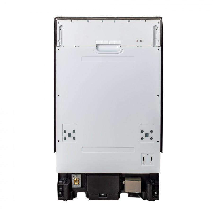 Dishwasher underside and base components, white housing view