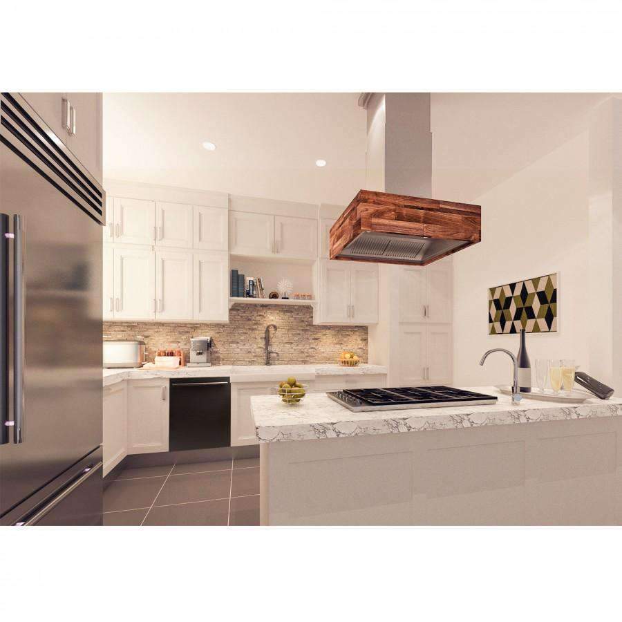 Built-in dishwasher installed under countertop in a modern kitchen