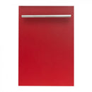 ZLINE 18" Dishwasher in Red Matte with Stainless Steel Tub and Modern Style Handle (DW-RM-H-18) Dishwashers ZLINE 