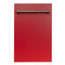 ZLINE 18-Inch Dishwasher in Red Matte with Stainless Steel Tub and Traditional Style Handle (DW-RM-18)