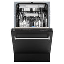 ZLINE 18" Tallac Series 3rd Rack Top Control Dishwasher in Black Matte with Stainless Steel Tub, 51dBa (DWV-BLM-18) Dishwashers ZLINE 