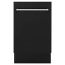 ZLINE 18" Tallac Series 3rd Rack Top Control Dishwasher in Black Matte with Stainless Steel Tub, 51dBa (DWV-BLM-18) Dishwashers ZLINE 