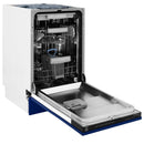 ZLINE 18" Tallac Series 3rd Rack Top Control Dishwasher in Blue Gloss with Stainless Steel Tub, 51dBa (DWV-BG-18) Dishwashers ZLINE 
