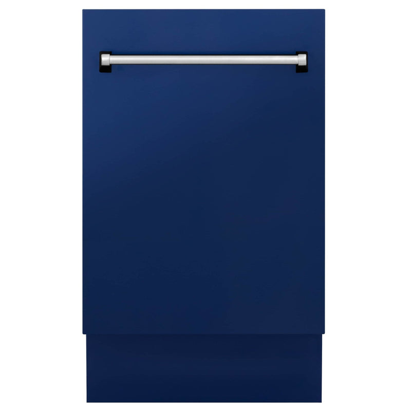 ZLINE 18" Tallac Series 3rd Rack Top Control Dishwasher in Blue Gloss with Stainless Steel Tub, 51dBa (DWV-BG-18) Dishwashers ZLINE 