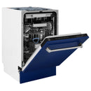 ZLINE 18" Tallac Series 3rd Rack Top Control Dishwasher in Blue Gloss with Stainless Steel Tub, 51dBa (DWV-BG-18) Dishwashers ZLINE 
