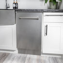 ZLINE 18" Tallac Series 3rd Rack Top Control Dishwasher in DuraSnow with Stainless Steel Tub, 51dBa (DWV-SN-18) Dishwashers ZLINE 