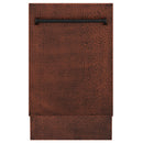 ZLINE 18" Tallac Series 3rd Rack Top Control Dishwasher in Hand Hammered Copper with Stainless Steel Tub, 51dBa (DWV-HH-18) Dishwashers ZLINE 