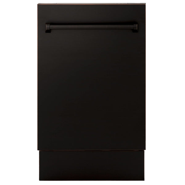 ZLINE 18" Tallac Series 3rd Rack Top Control Dishwasher in Oil Rubbed Bronze with Stainless Steel Tub, 51dBa (DWV-ORB-18) Dishwashers ZLINE 