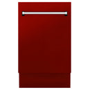 ZLINE 18" Tallac Series 3rd Rack Top Control Dishwasher in Red Gloss with Stainless Steel Tub, 51dBa (DWV-RG-18) Dishwashers ZLINE 