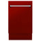 ZLINE 18-Inch Tallac Series 3rd Rack Top Control Dishwasher in Red Gloss with Stainless Steel Tub, 51dBa (DWV-RG-18)