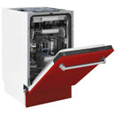 ZLINE 18" Tallac Series 3rd Rack Top Control Dishwasher in Red Matte with Stainless Steel Tub, 51dBa (DWV-RM-18) Dishwashers ZLINE 