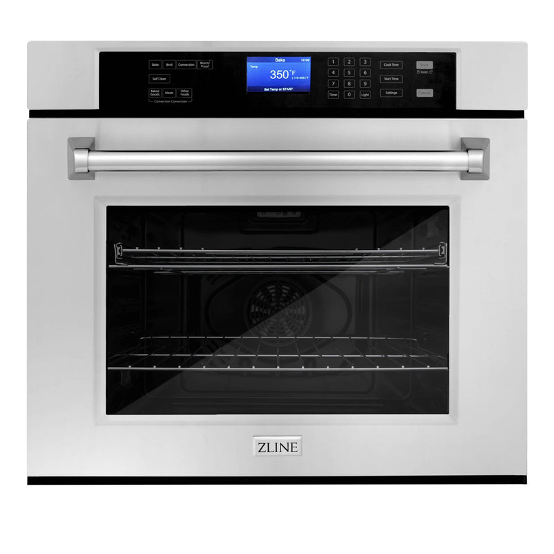 ZLINE 2-Piece Appliance Package - 30-inch Electric Wall Oven with Self-Clean & 30-inch Build-In Microwave Oven in Stainless Steel (2KP-MW30-AWS30) Appliance Package ZLINE 
